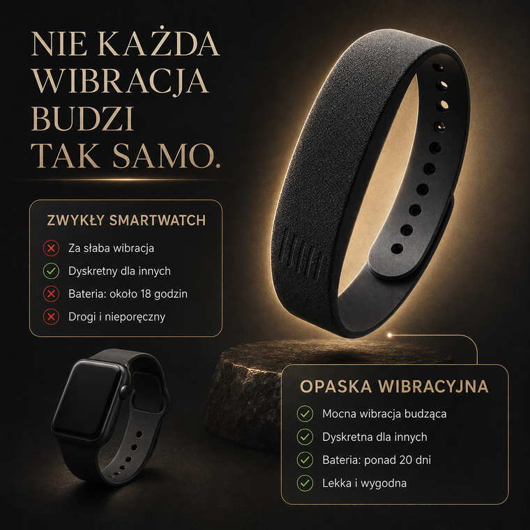 PoCichu — opaska budzik wibracyjny